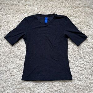 Kit and Ace Navy Heathered Cozy Short Sleeve Tee. Size 6. GREAT condition!